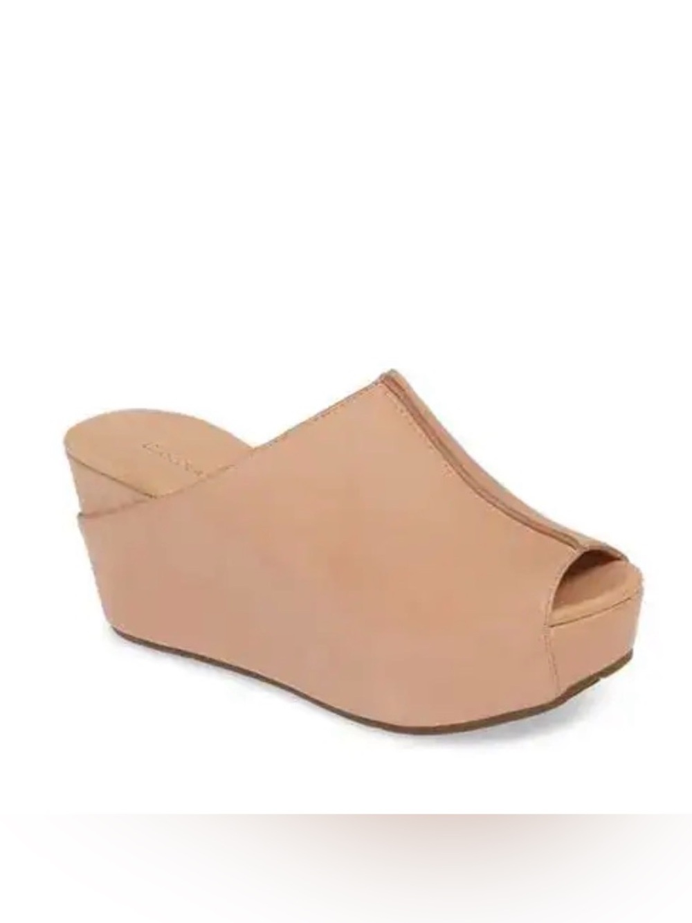 Chocolat Blu Peach/Tan Wedge Slide Mule